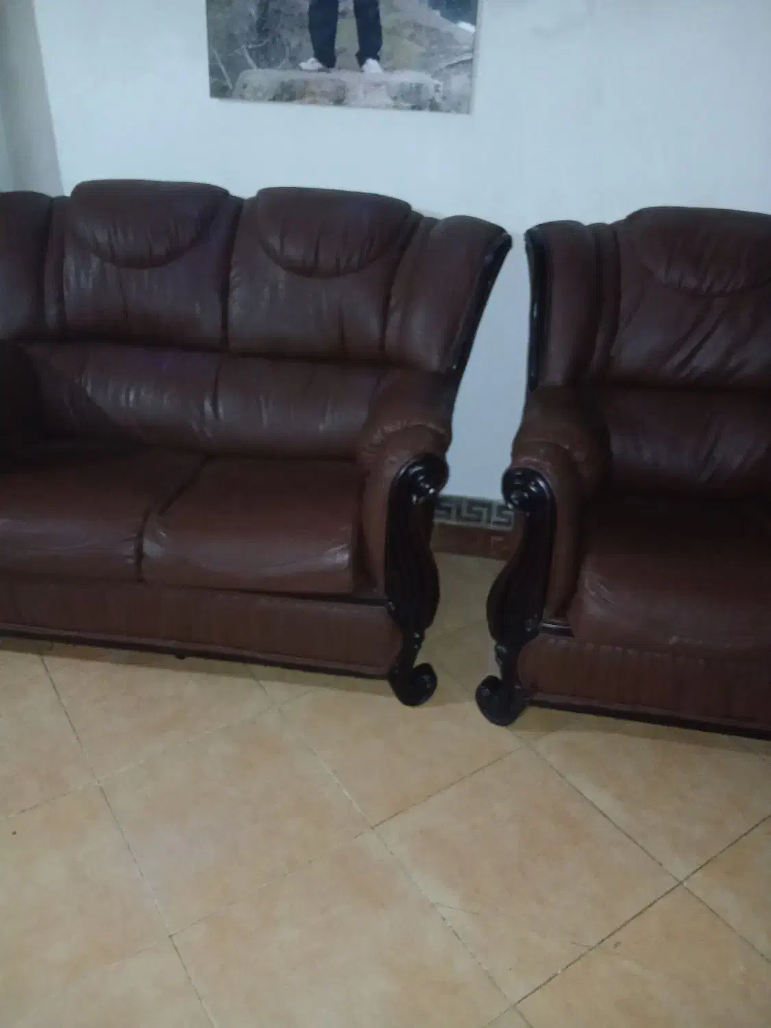 مبلمان تمام چرم|مبلمان خانگی و میز عسلی|قرچک, مهدیه|دیوار