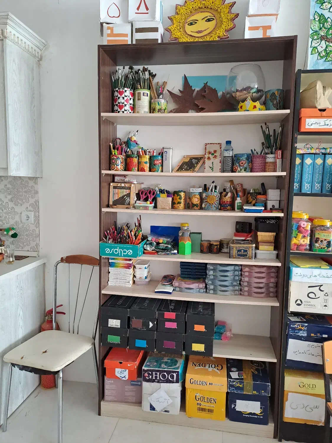 قفسه ۷ طبقه|کتابخانه، شلف، قفسههای دیواری|مشهد, الهیه|دیوار