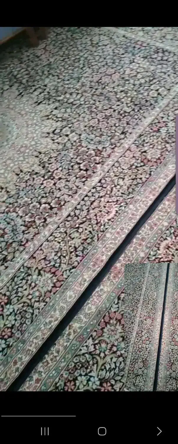 فرش ۱۲ متری سرمه ای در حد نو سینم|فرش|ایلام, |دیوار