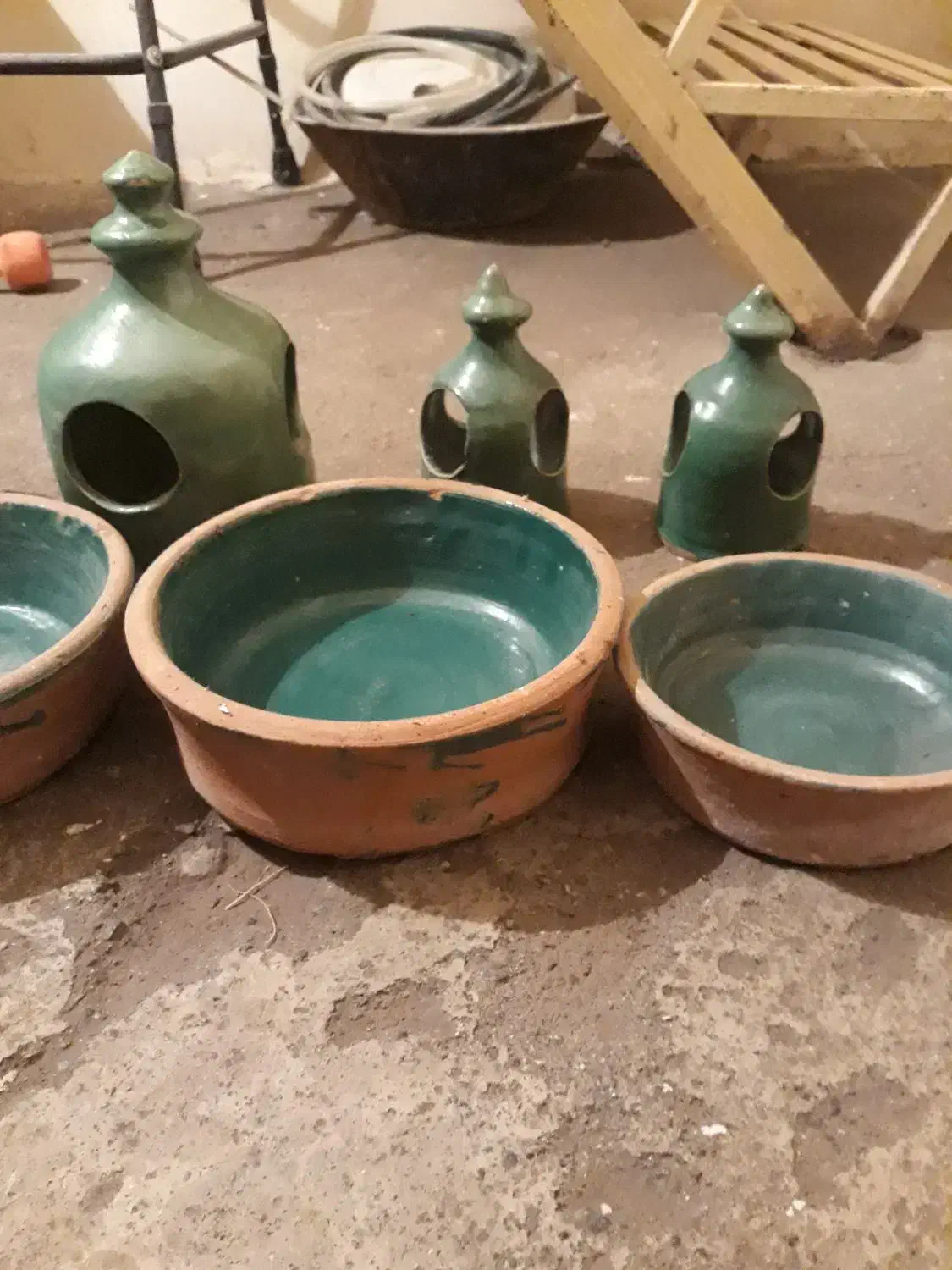 ابخوری و لانجین برای لانه پرندگان سفالی|لوازم جانبی حیوانات|کرمانشاه, |دیوار