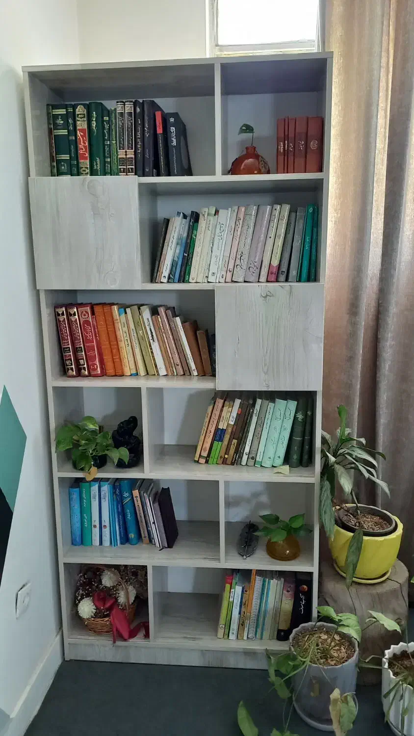 کتابخانه|کتابخانه، شلف، قفسه‌های دیواری|شیراز, زیباشهر|دیوار
