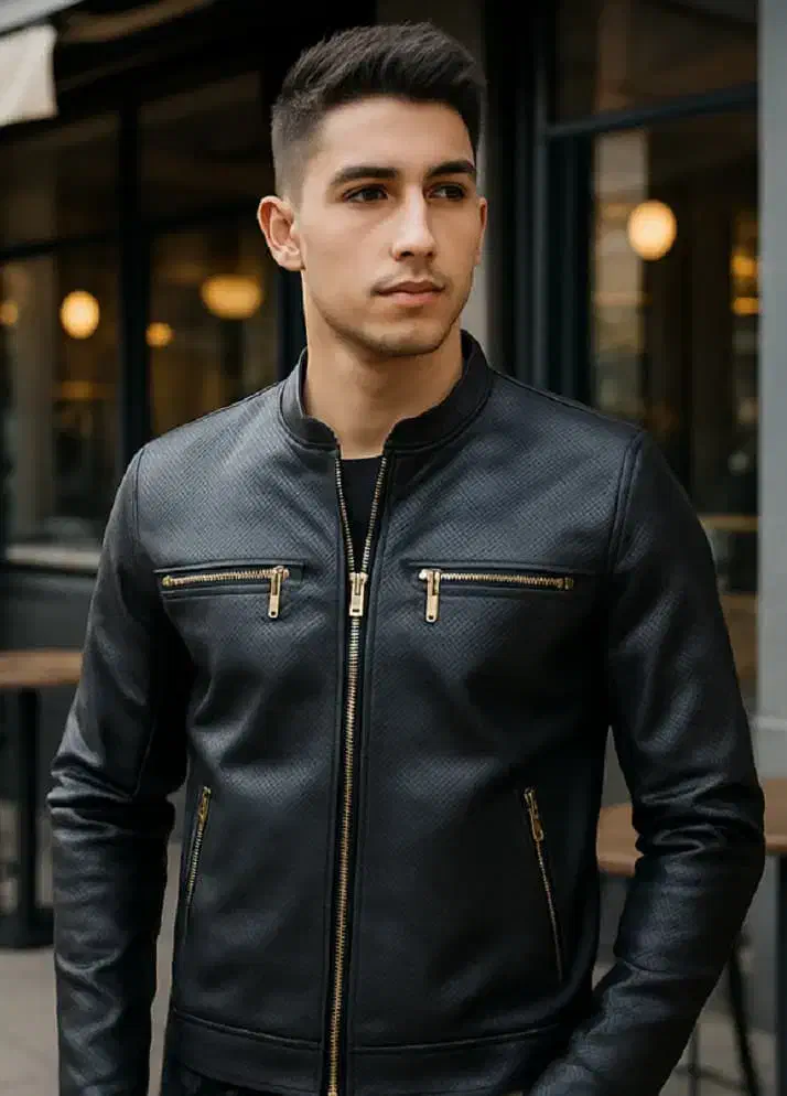 کاپشن چرم مردانه مدل SERGIO|لباس|قلعه چای, |دیوار