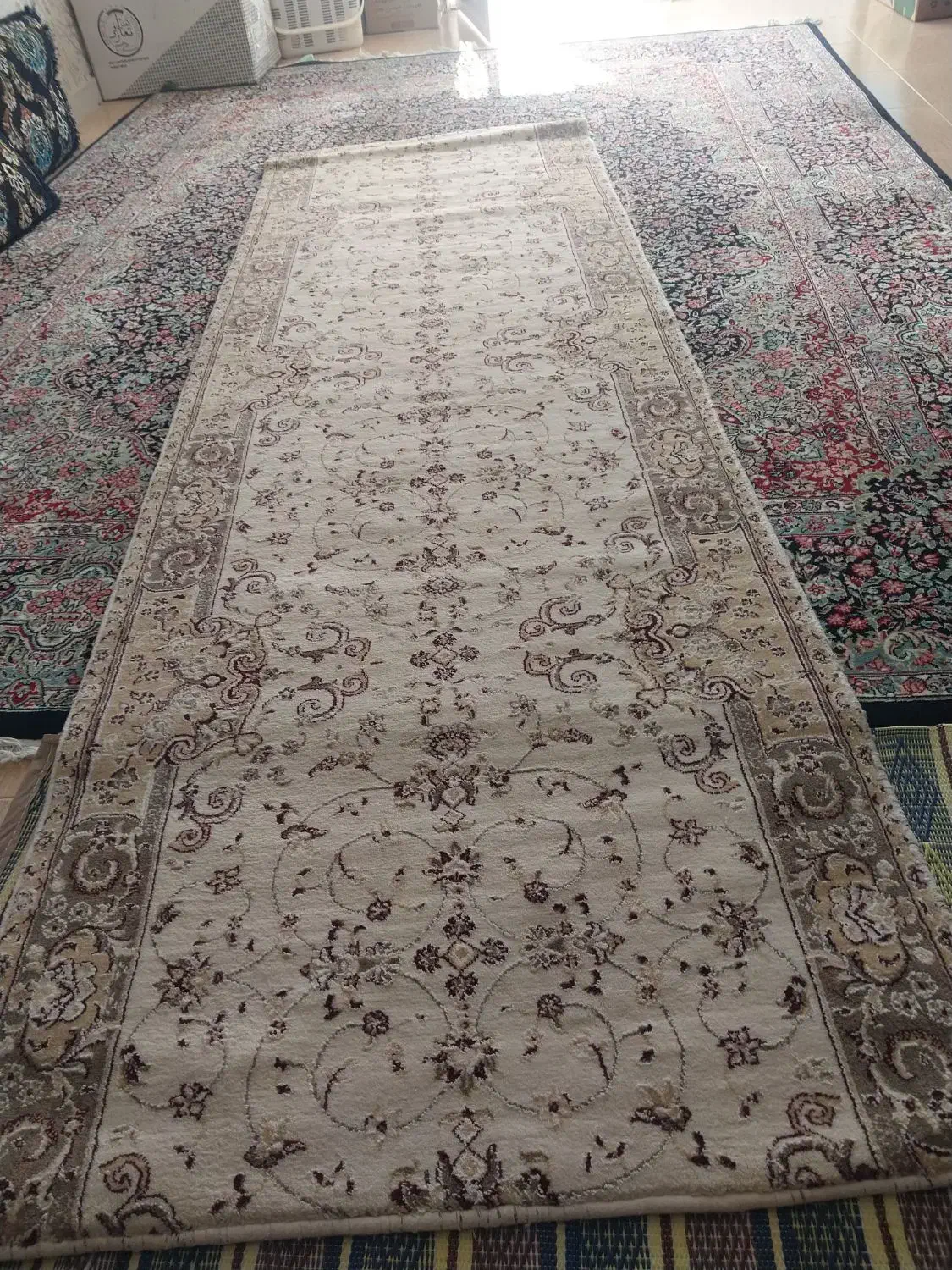 فروش کناره قالی در حد نو|فرش|کرمان, |دیوار