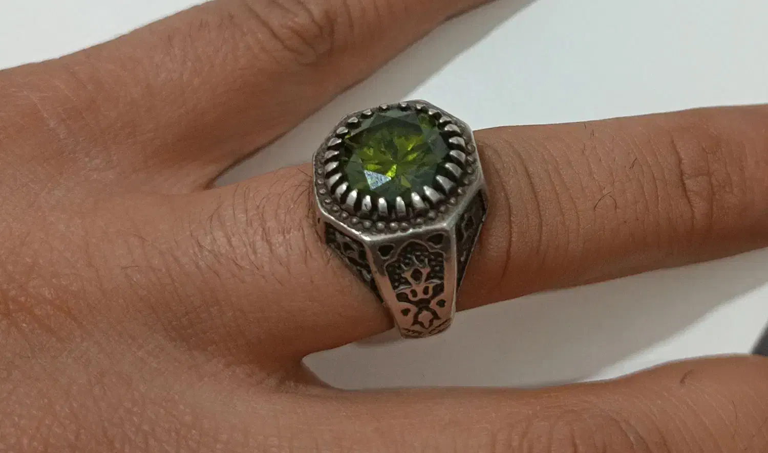 انگشتر توپاز صورتی و زبرجد|جواهرات|ورامین, ریحان آباد|دیوار