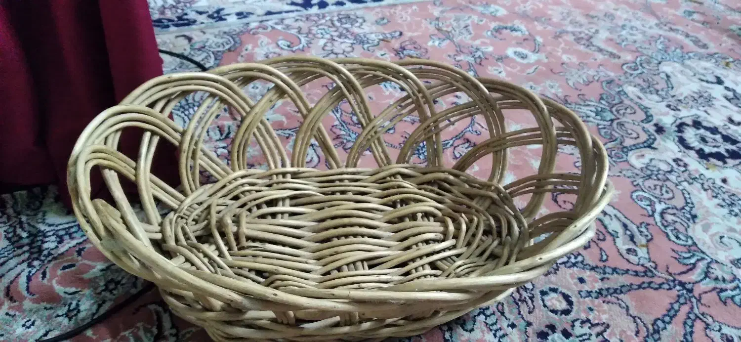 سبد چوبی حصیری|صنایع دستی و سایر لوازم تزئینی|تبریز, |دیوار