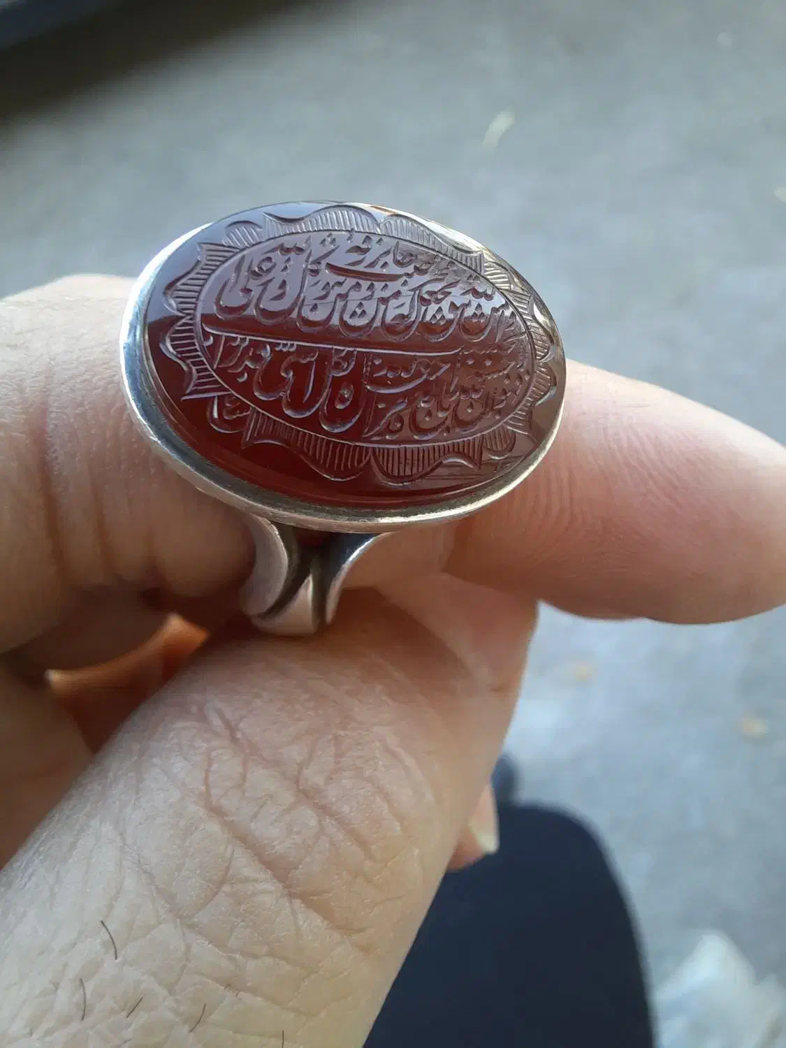 انگشتر عقیق یمن خطی|جواهرات|قم, گلزار|دیوار