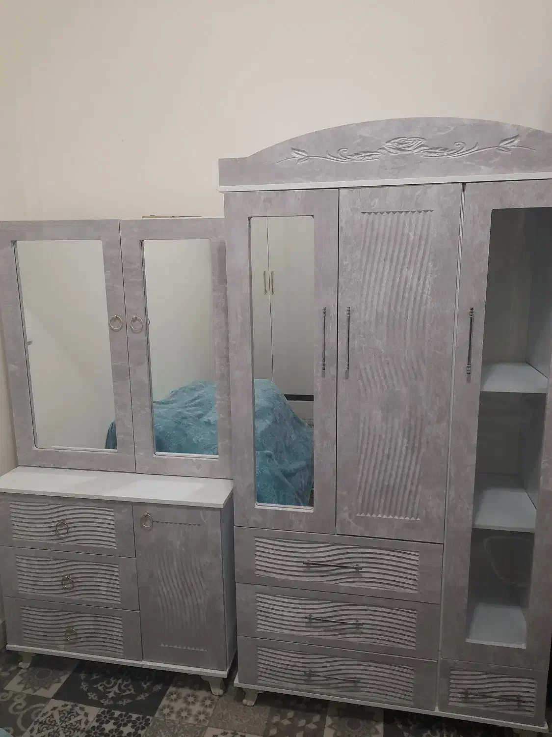 کمد لباس و ایینه دراور|جاکفشی، کمد، دراور|مه ولات, |دیوار