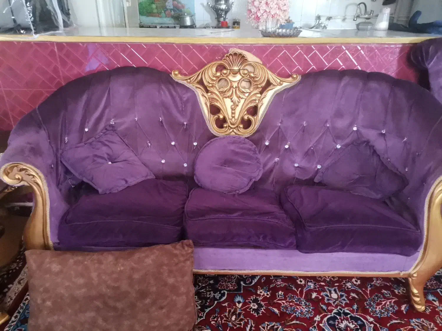 مبل ۷ نفره|مبلمان خانگی و میز عسلی|خنجین, |دیوار