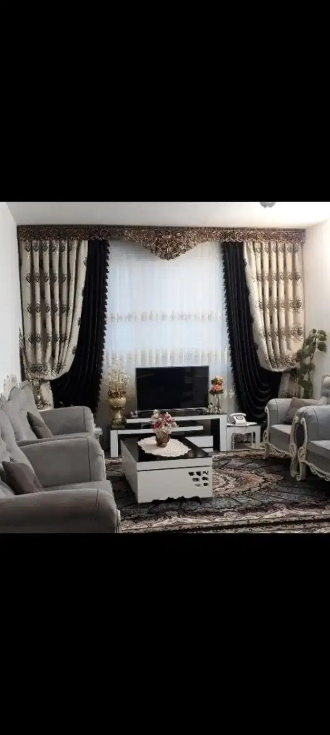 پرده اتاق نشیمن در حد|پرده، رانر، رومیزی|آبیک, |دیوار