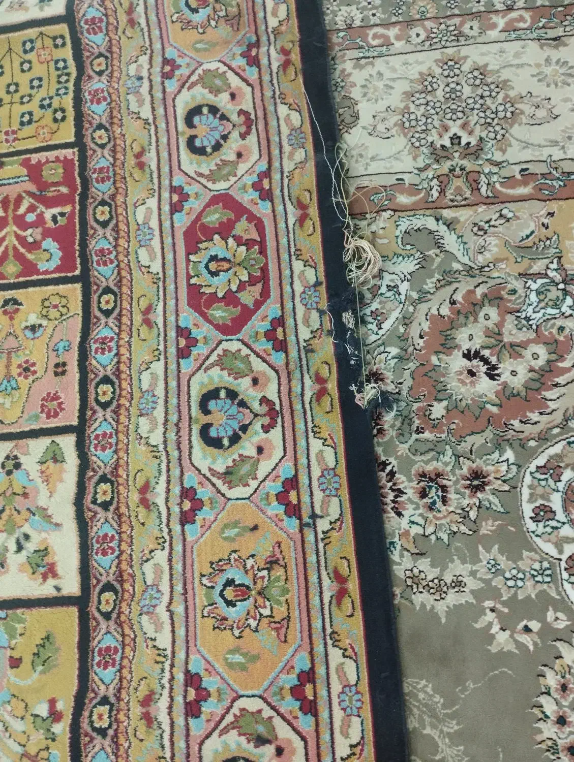 کناره|گلیم، جاجیم، گبه|قم, باغ کرباسی|دیوار