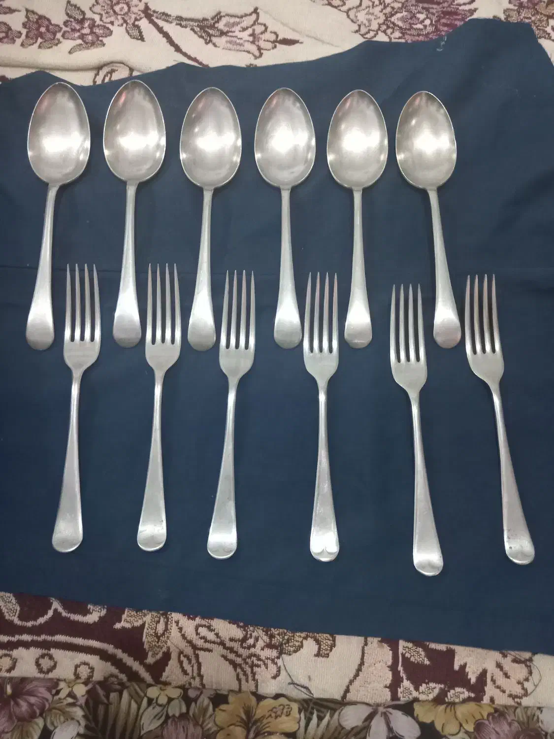 قاشق وچنگال  NICKEL  SILVER|ظروف سرو و پذیرایی|کومله, |دیوار
