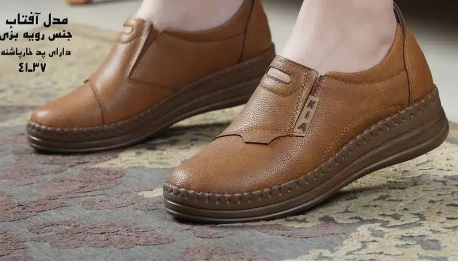 کفش طبی چرم بزی، زنانه رنگ عسلی سایز ۴۰|کیف، کفش، کمربند|شاهین‌شهر, طالقانی|دیوار