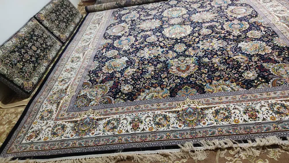 فرش ۱۲متری با نخ ابریشم|فرش|زابل, |دیوار