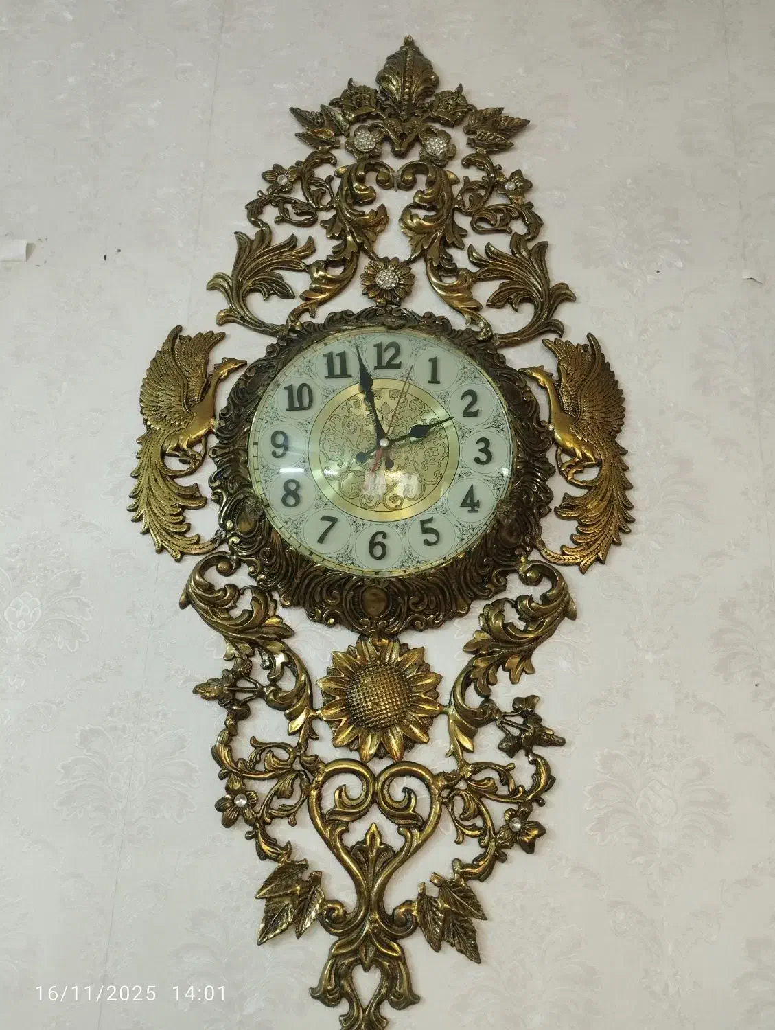 ساعت برنجی|ساعت دیواری و تزئینی|ری, منصوریه منگل|دیوار