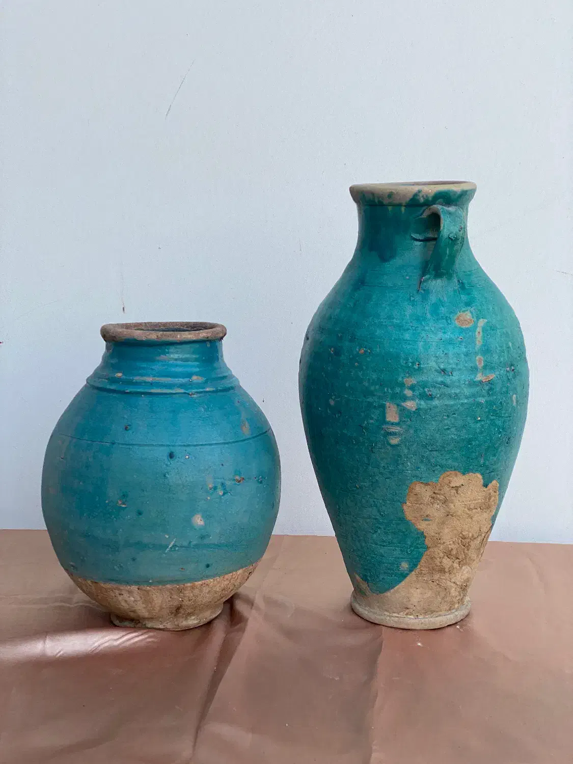 کوزه لعابی قدیمی عتیقه|کلکسیون اشیاء عتیقه|کرمان, |دیوار