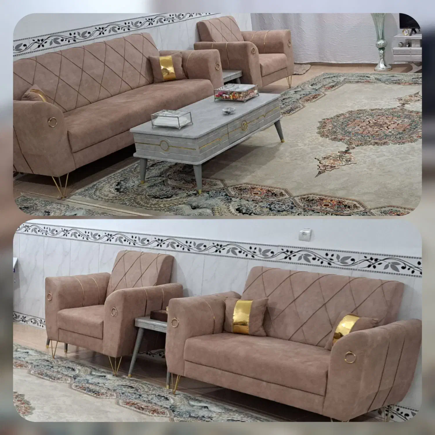 مبل ۷ نفره در حد نو|مبلمان خانگی و میز عسلی|جوانرود, |دیوار