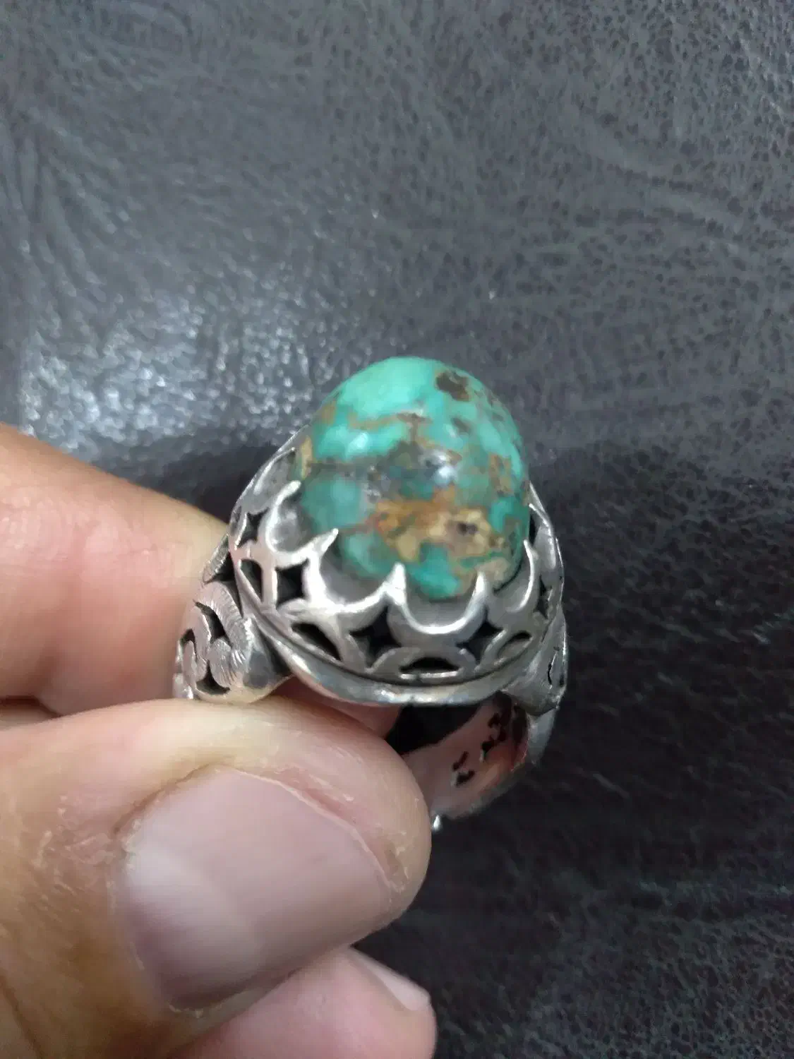 انگشتر فیروزه قدیمی|زیورآلات و اکسسوری|شباب, |دیوار