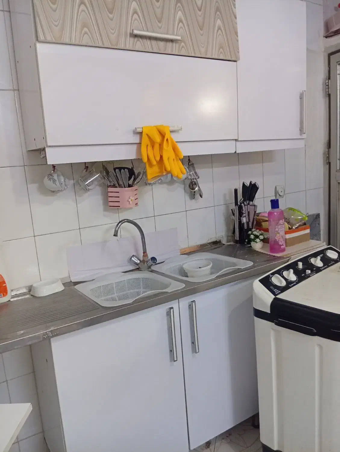 چهار متر کابینت MDFهمراه هود گاز سینک آب چکان|اجاق گاز و لوازم برقی پختوپز|تربت جام, ترکمن ها|دیوار