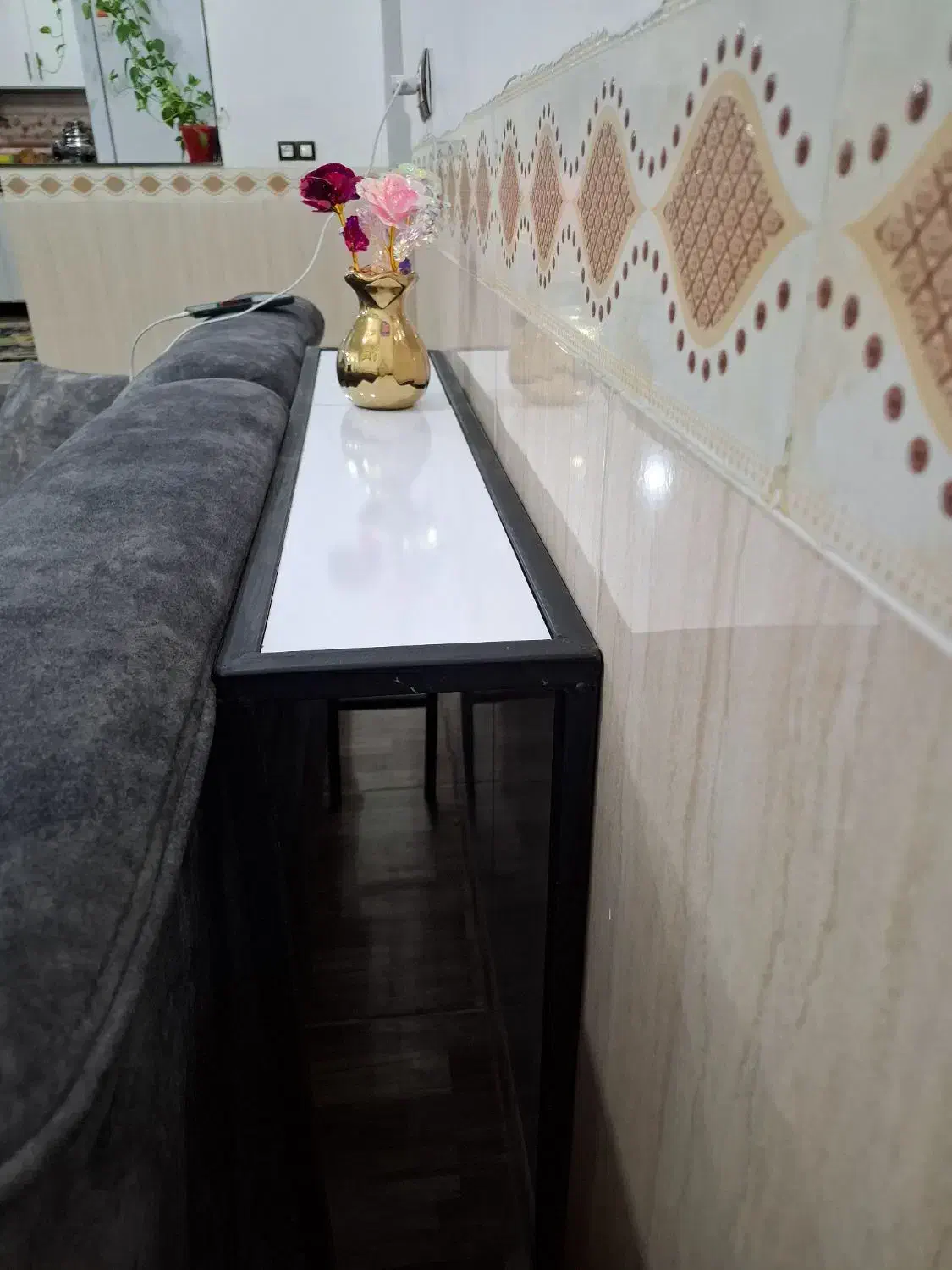 میز پشت مبلی فلزی|مبلمان خانگی و میز عسلی|سرپل ذهاب, |دیوار