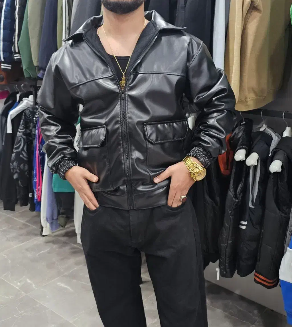 کاپشن چرمی باکسی|لباس|دزفول, |دیوار