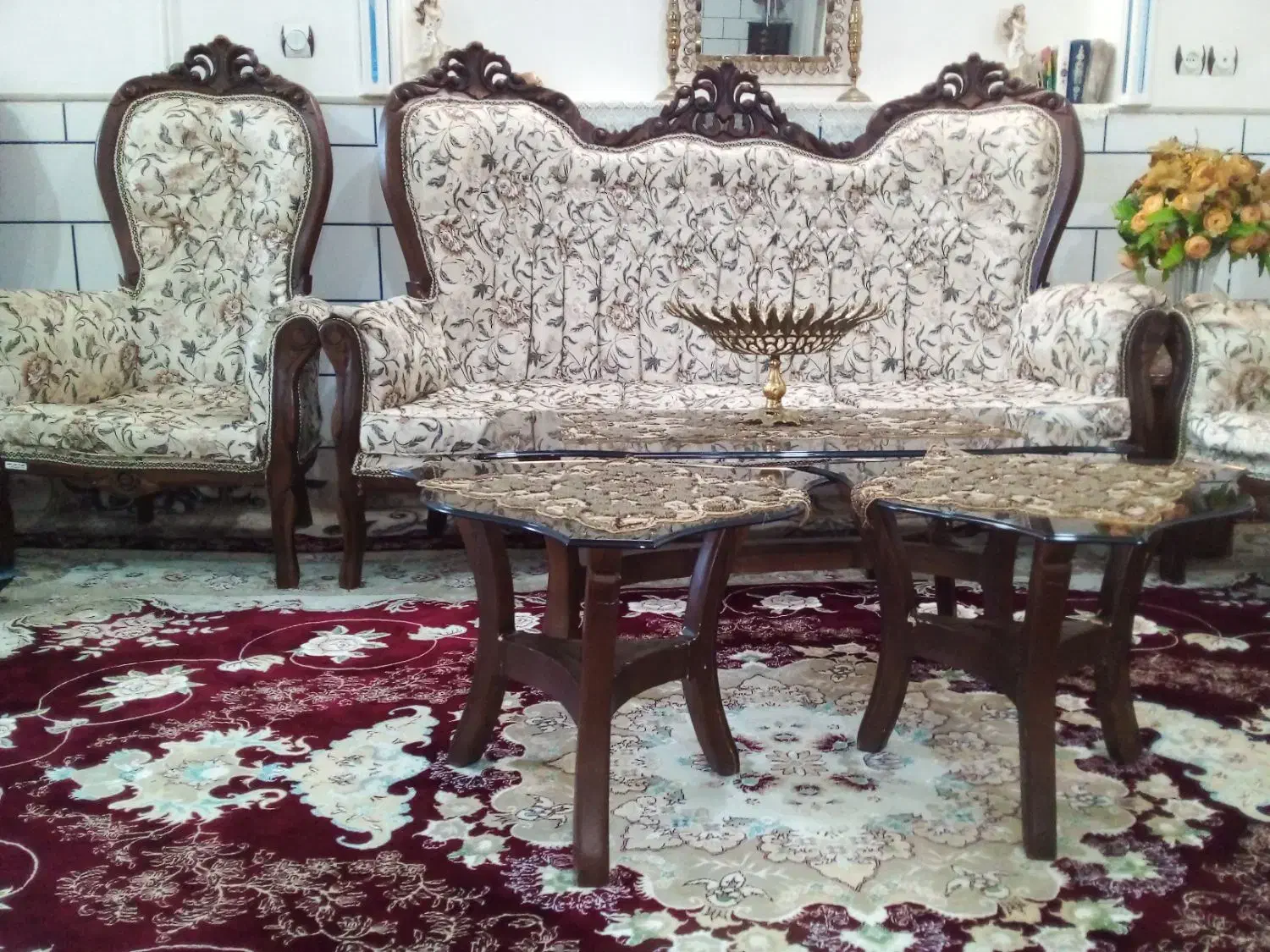 مبل سلطنتی ۹نفره|مبلمان خانگی و میز عسلی|ساوه, |دیوار