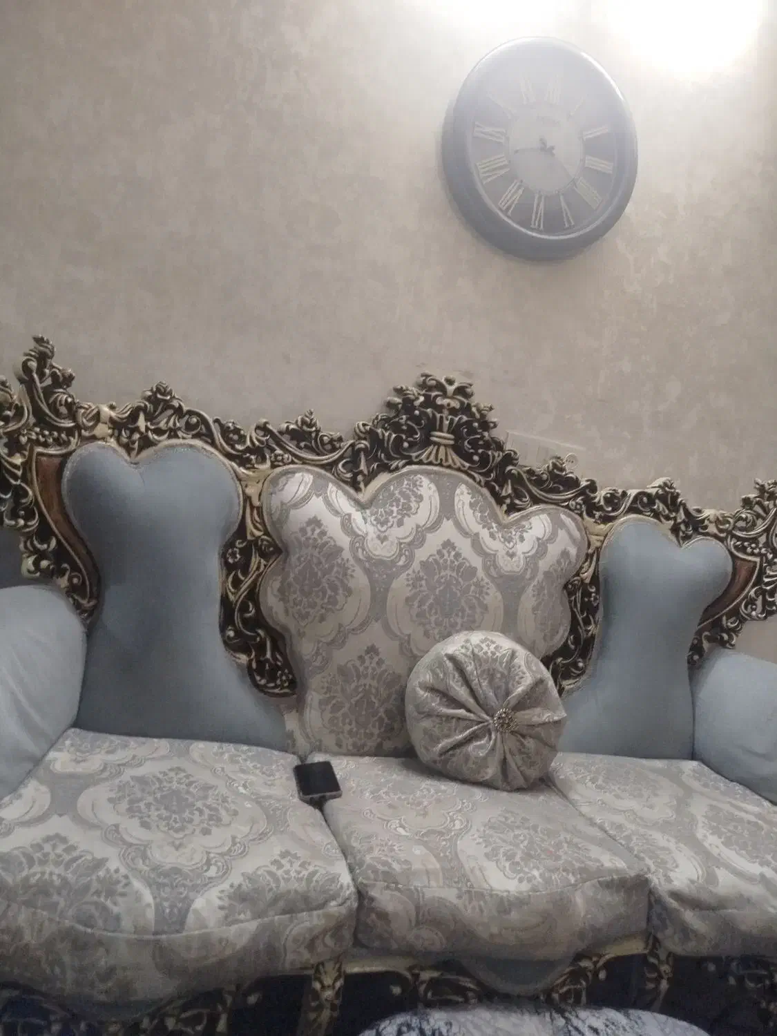 مبل ۹نفره چوب گردو طوسی|مبلمان خانگی و میز عسلی|قرچک, داوود آباد|دیوار