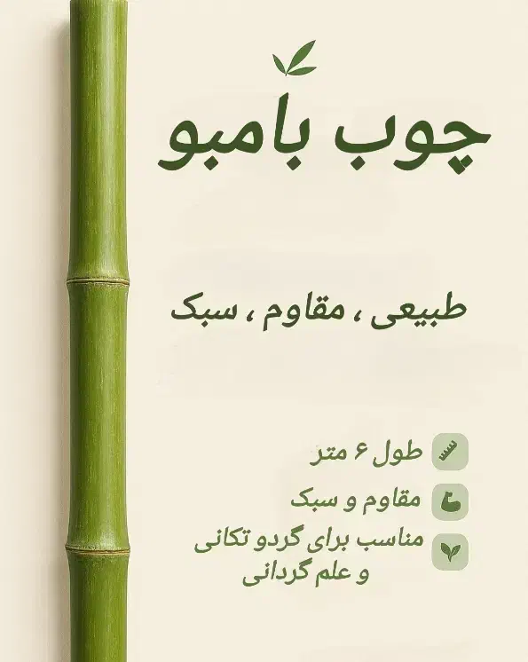 چوب بامبو 6 متری|گل و گیاه طبیعی|کمیجان, |دیوار