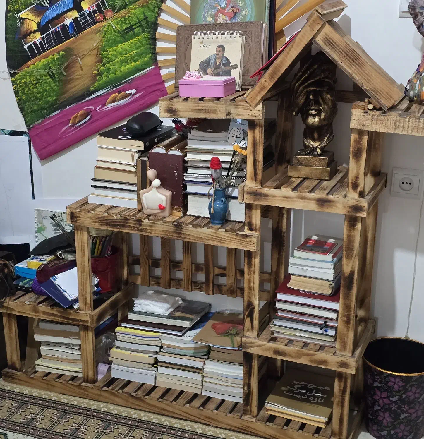 استند چوبی|کتابخانه، شلف، قفسه‌های دیواری|گنبد کاووس, |دیوار