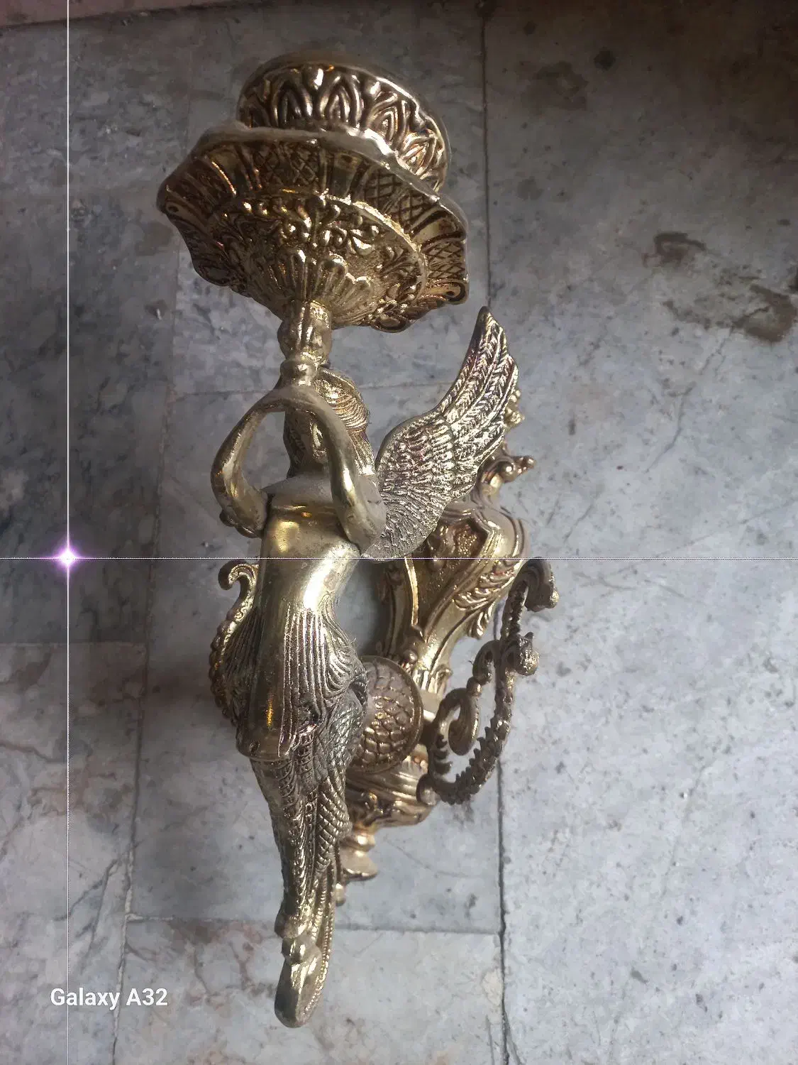 چراغ دیواری فلزی برنج طرح فرشته|لوستر و چراغ آویز|مشهد, فرهنگیان (شهرک غرب)|دیوار