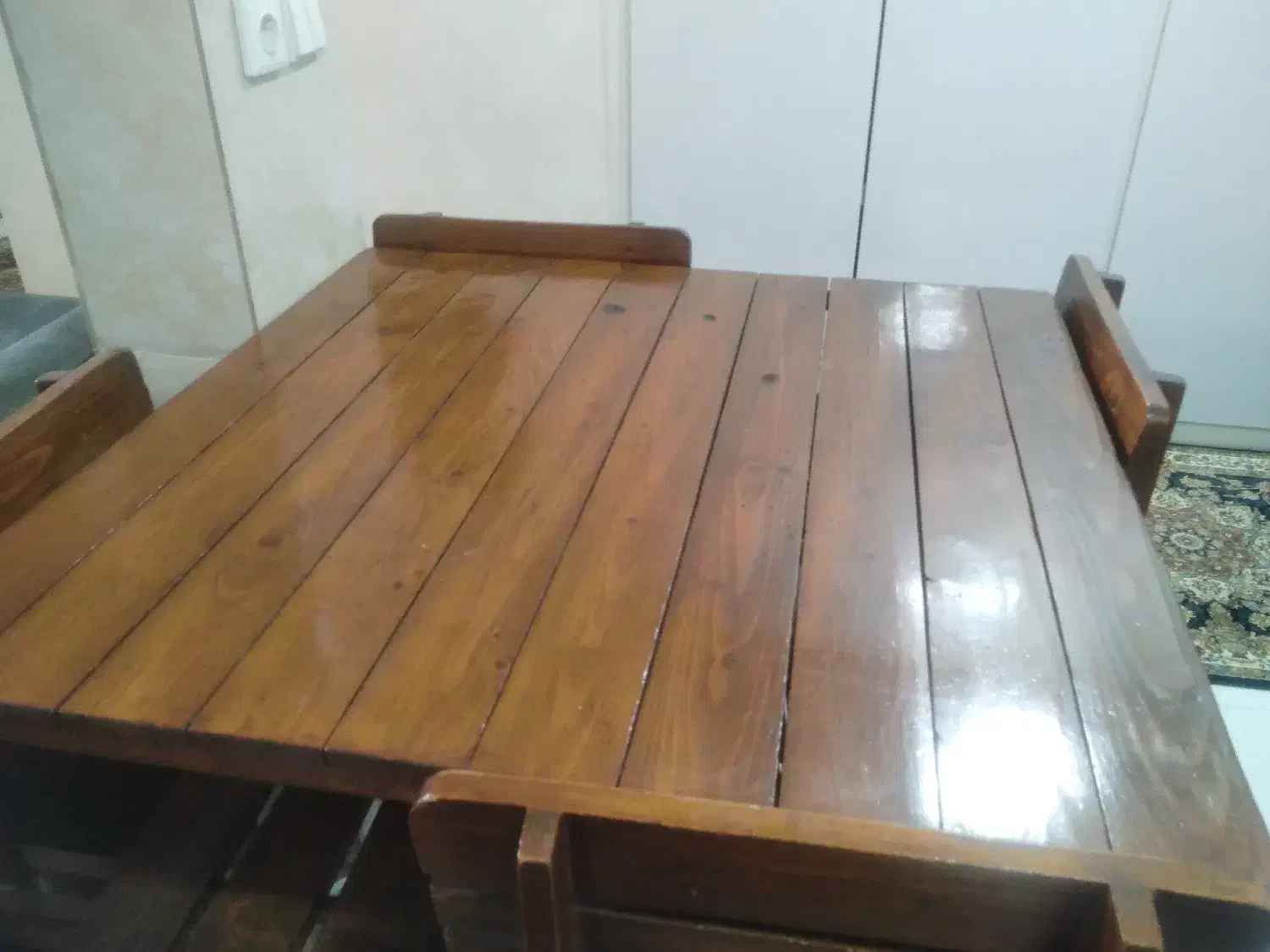 میزنهارخوری چوبی|میز و صندلی غذاخوری|اهواز, سلطانمنش|دیوار