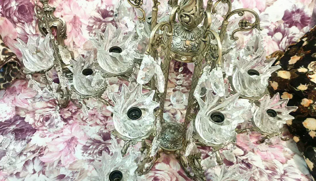 لوستر برنز سنگین + دیوارکوب زیبا|لوستر و چراغ آویز|تهران, سلسبیل شمالی|دیوار