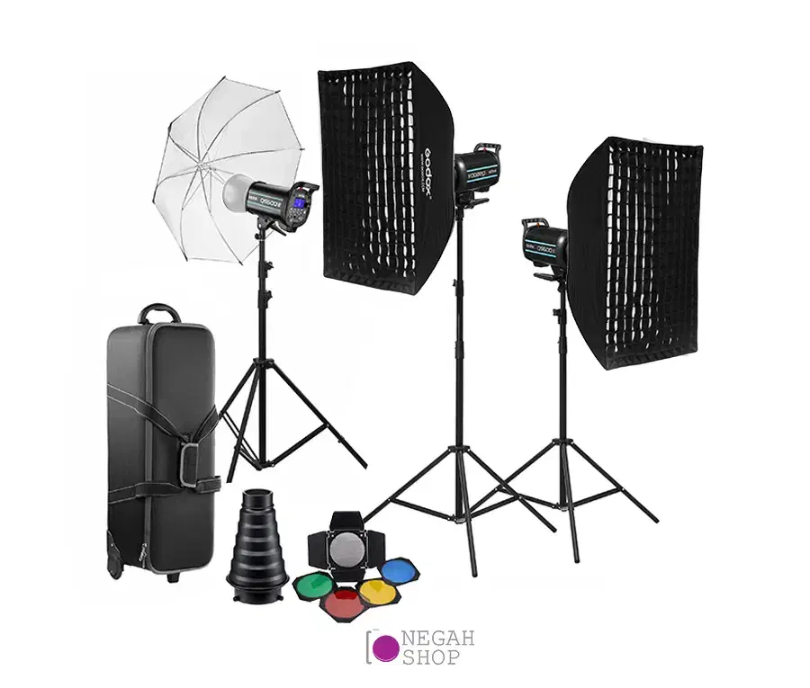 کیت فلاش استودیویی Godox Falsh Studio QS-400 II|دوربین عکاسی و فیلم‌برداری|شیراز, آزادی|دیوار