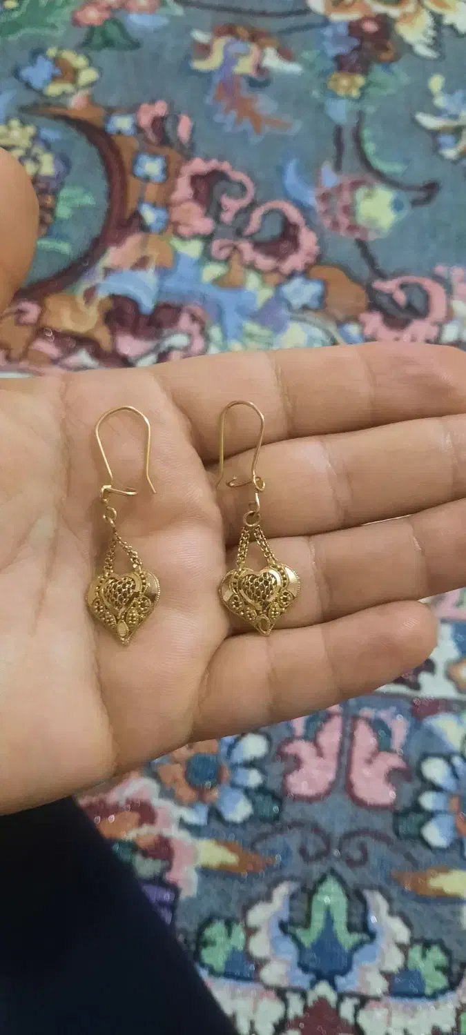 النگووگوشواره طلا پایه +۳۰۰هزار|جواهرات|کرمانشاه, |دیوار