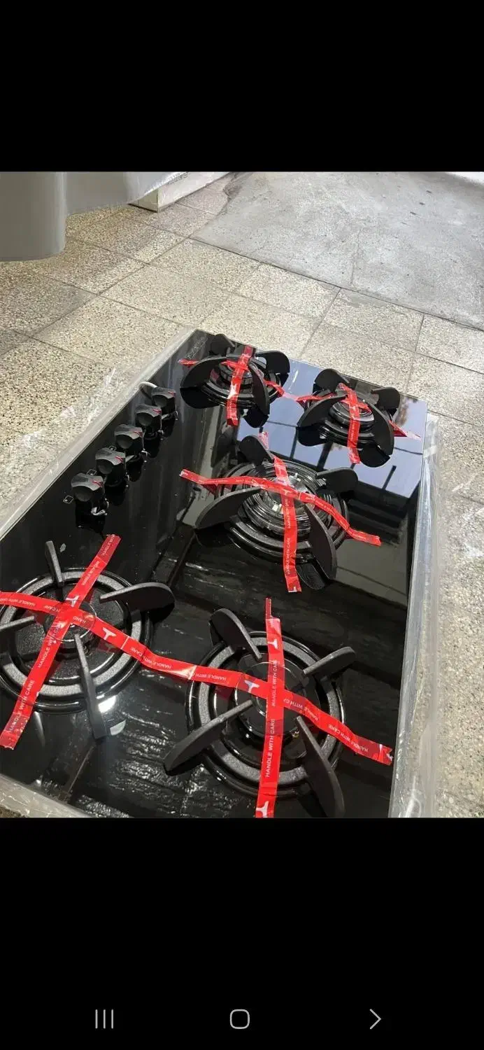 اجاق گاز رومیزی صفحه شیشه ۵پنج شعله|اجاق گاز و لوازم برقی پختوپز|تهران, شهرک شریفی|دیوار