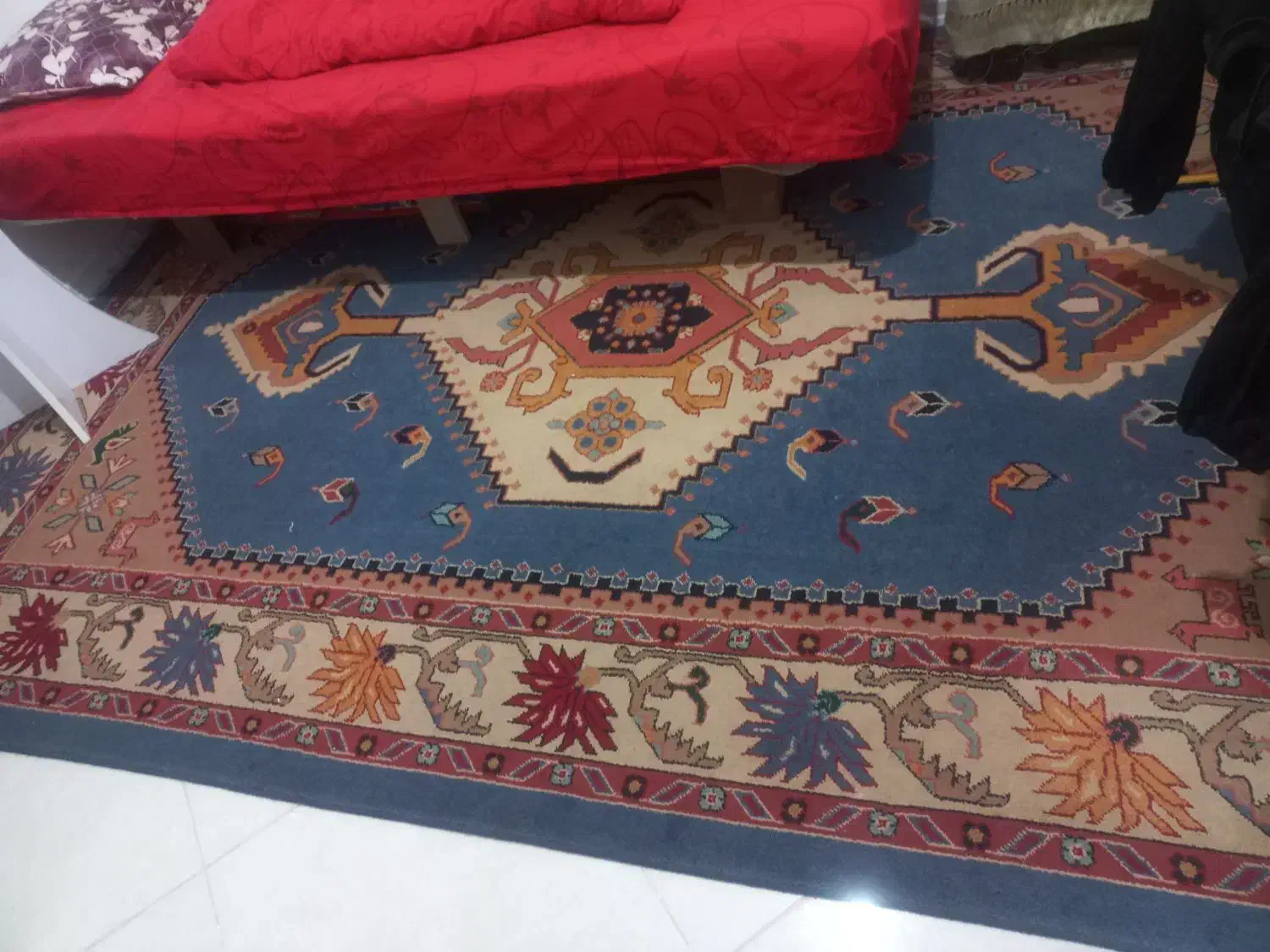 فرش ۶ متری|گلیم، جاجیم، گبه|بیرجند, |دیوار