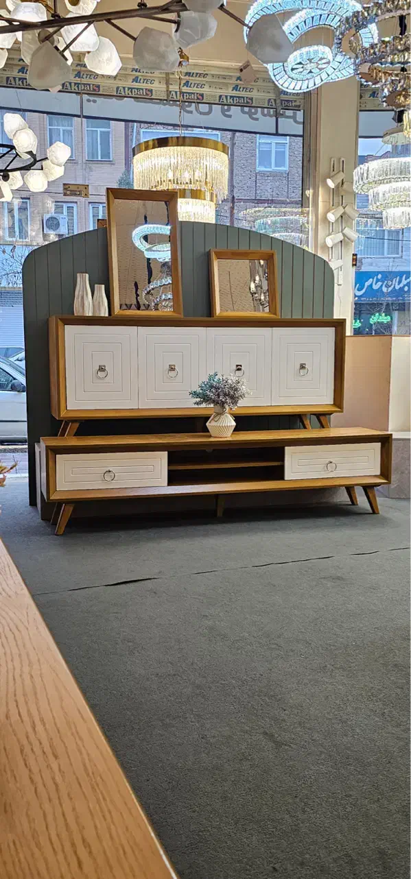 آینه کنسول بلوط|بوفه، ویترین، کنسول|مشکین‌دشت, |دیوار