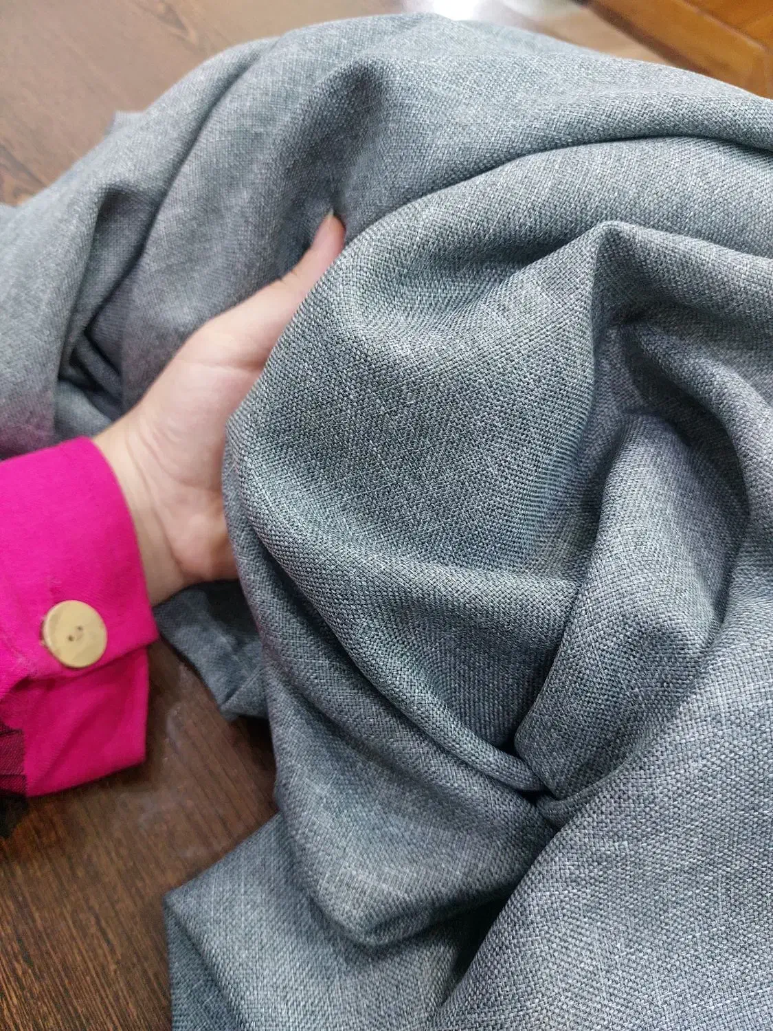 پرده پانچ طوسی|پرده، رانر، رومیزی|جم, |دیوار