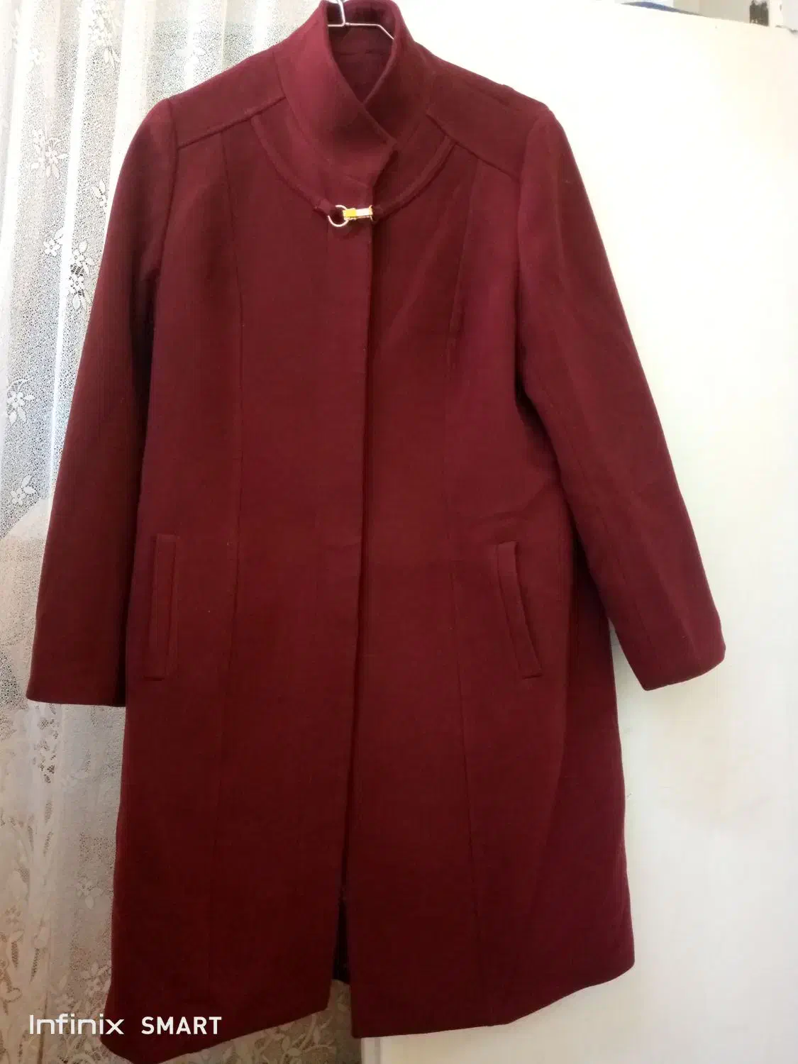پالتو زنانه زرشکی سایز بزرگ استردار|لباس|بندر انزلی, سامانسر|دیوار