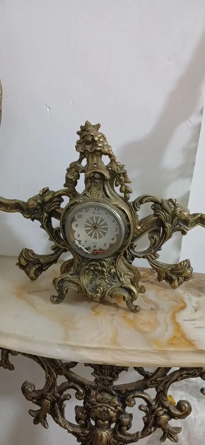 آینه شمعدان برنزی|کلکسیون اشیاء عتیقه|خمین, |دیوار