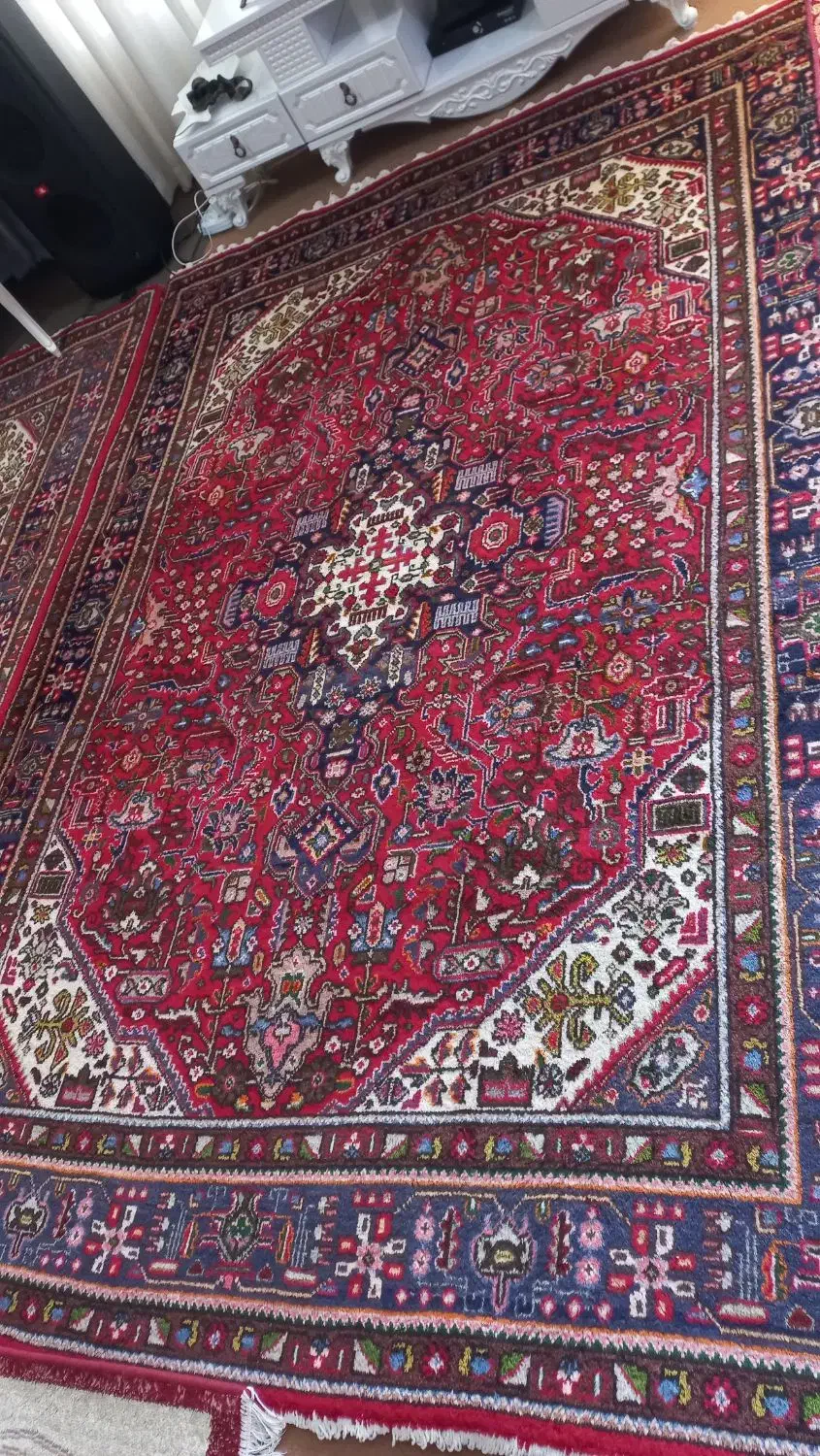 فرش دست بافت سالم و بدون ایراد ۲عدد|فرش|خوی, |دیوار