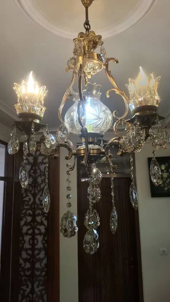 لوستر برنجی|لوستر و چراغ آویز|تبریز, |دیوار