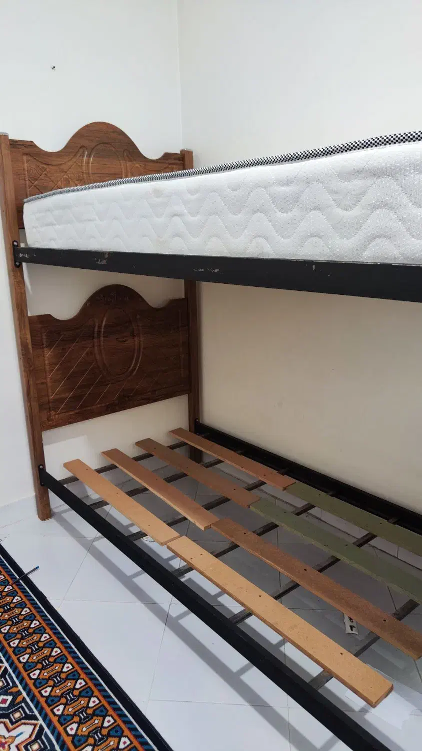 تخت دو طبقه کودک نوجوان با تشک|تخت و سرویس خواب|تهران, نیروی هوایی (پیروزی)|دیوار