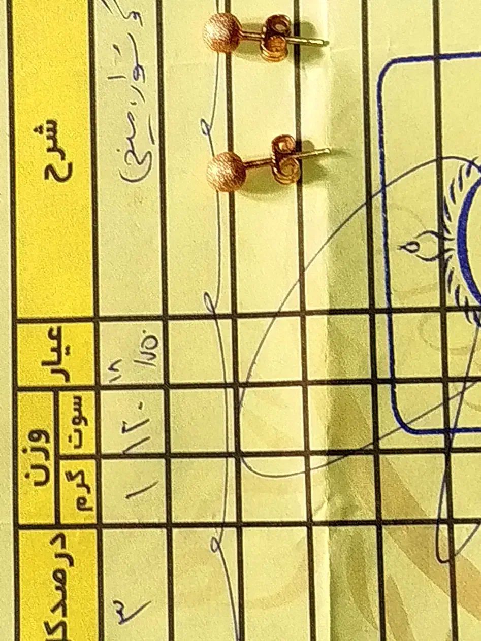 گوشواره طلای میخی|جواهرات|قدس, شهر‌قدس|دیوار