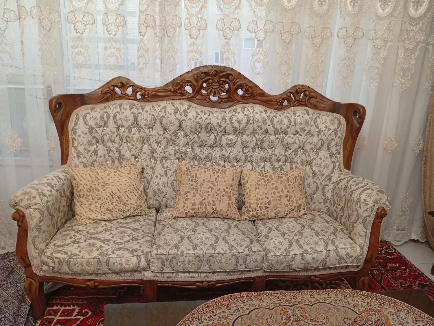 مبل سلطنتی کارکرده ۹ نفره|مبلمان خانگی و میز عسلی|سهند, |دیوار