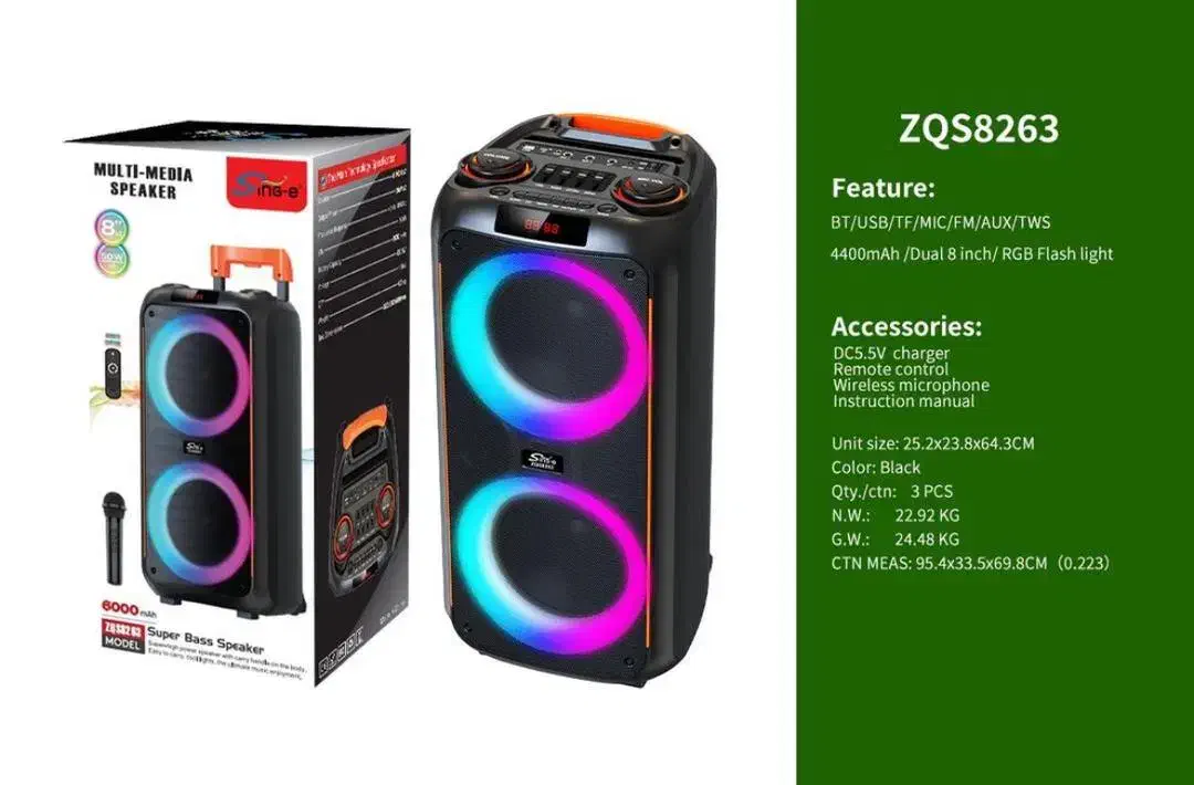 اسپیکر چمدانی zqs 8262|سیستم صوتی خانگی|رشت, امین الضرب|دیوار