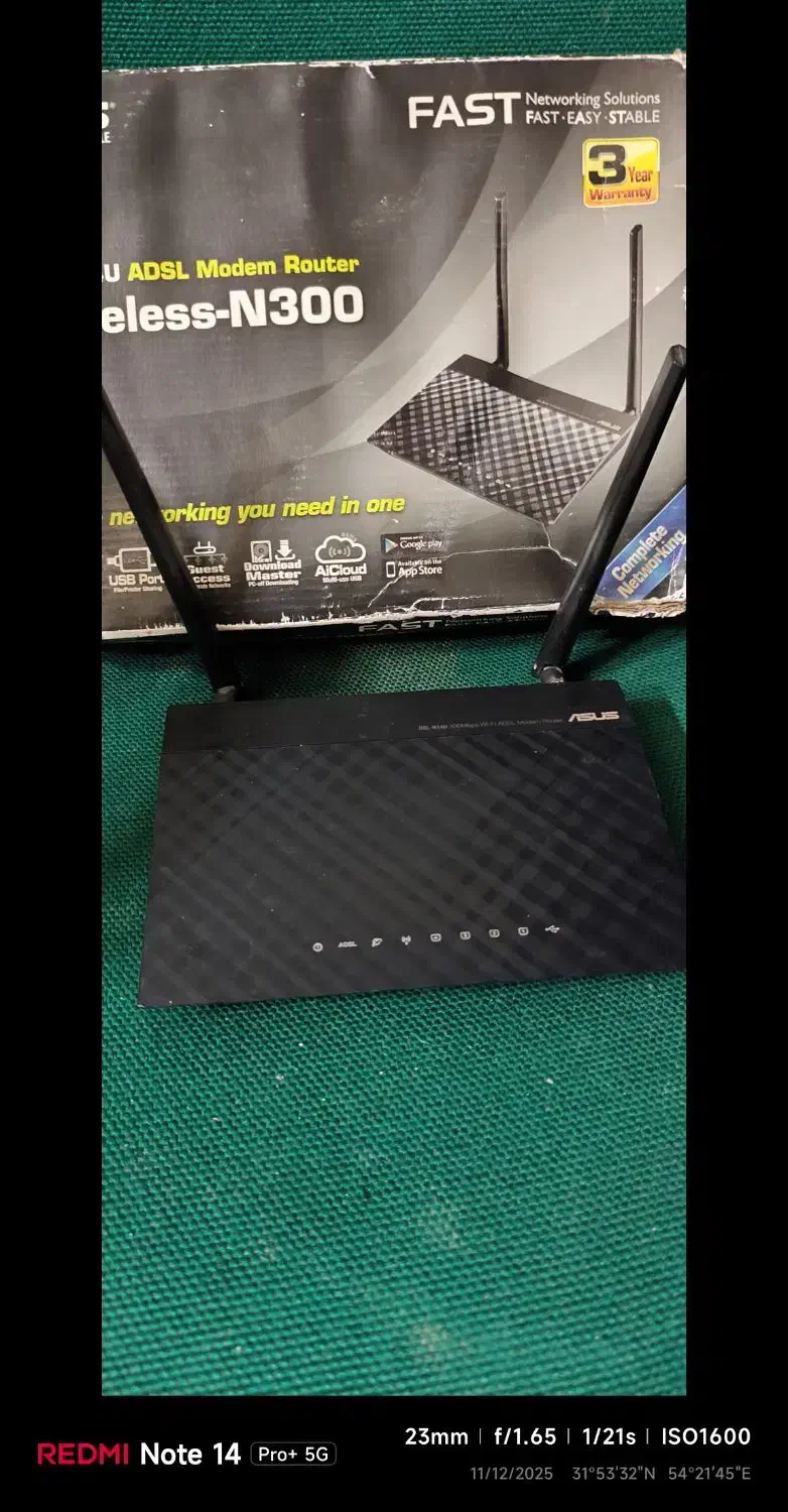 مودم ایسوز مدل DSLn14uN300|مودم و تجهیزات شبکه|یزد, |دیوار