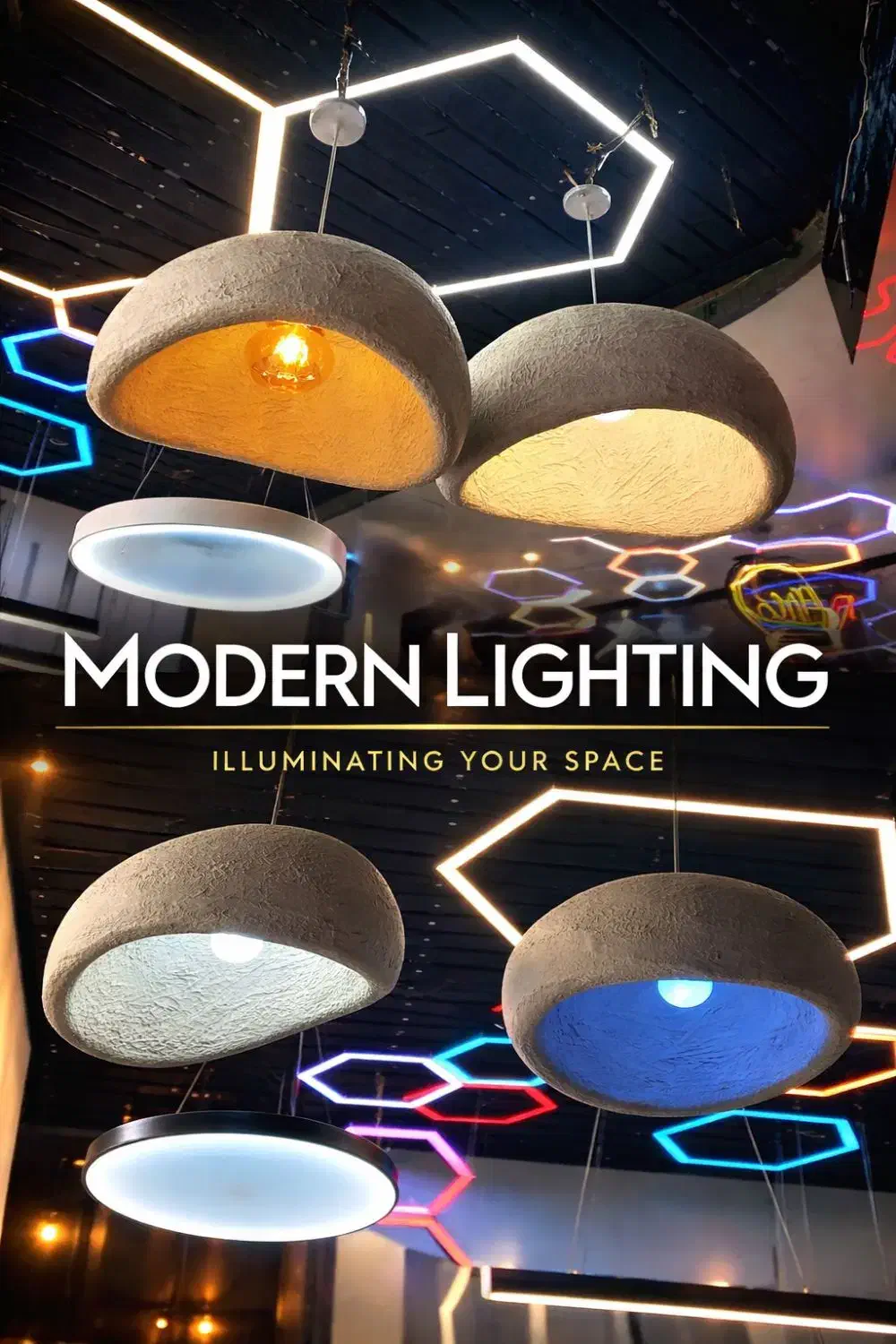 آویز ماه مدرن|لوستر و چراغ آویز|شیراز, سیاه سنگ|دیوار