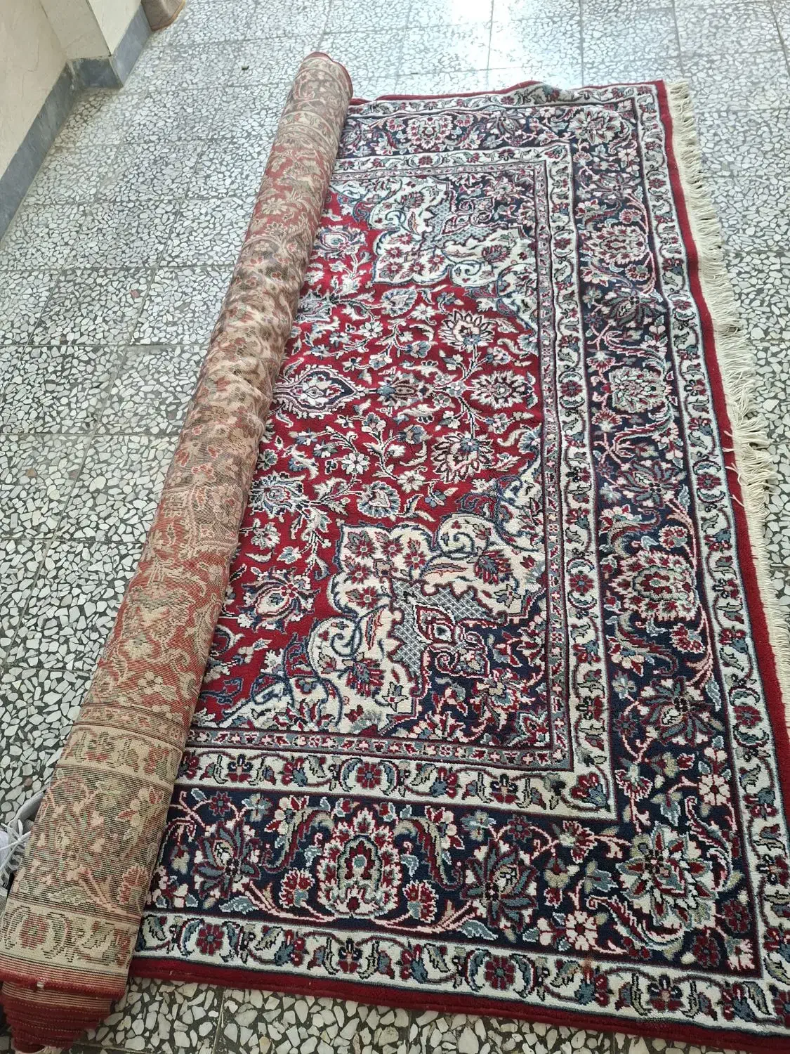 قالی ماشینی کارکرده ۹ متری|فرش|صومعه‌سرا, |دیوار