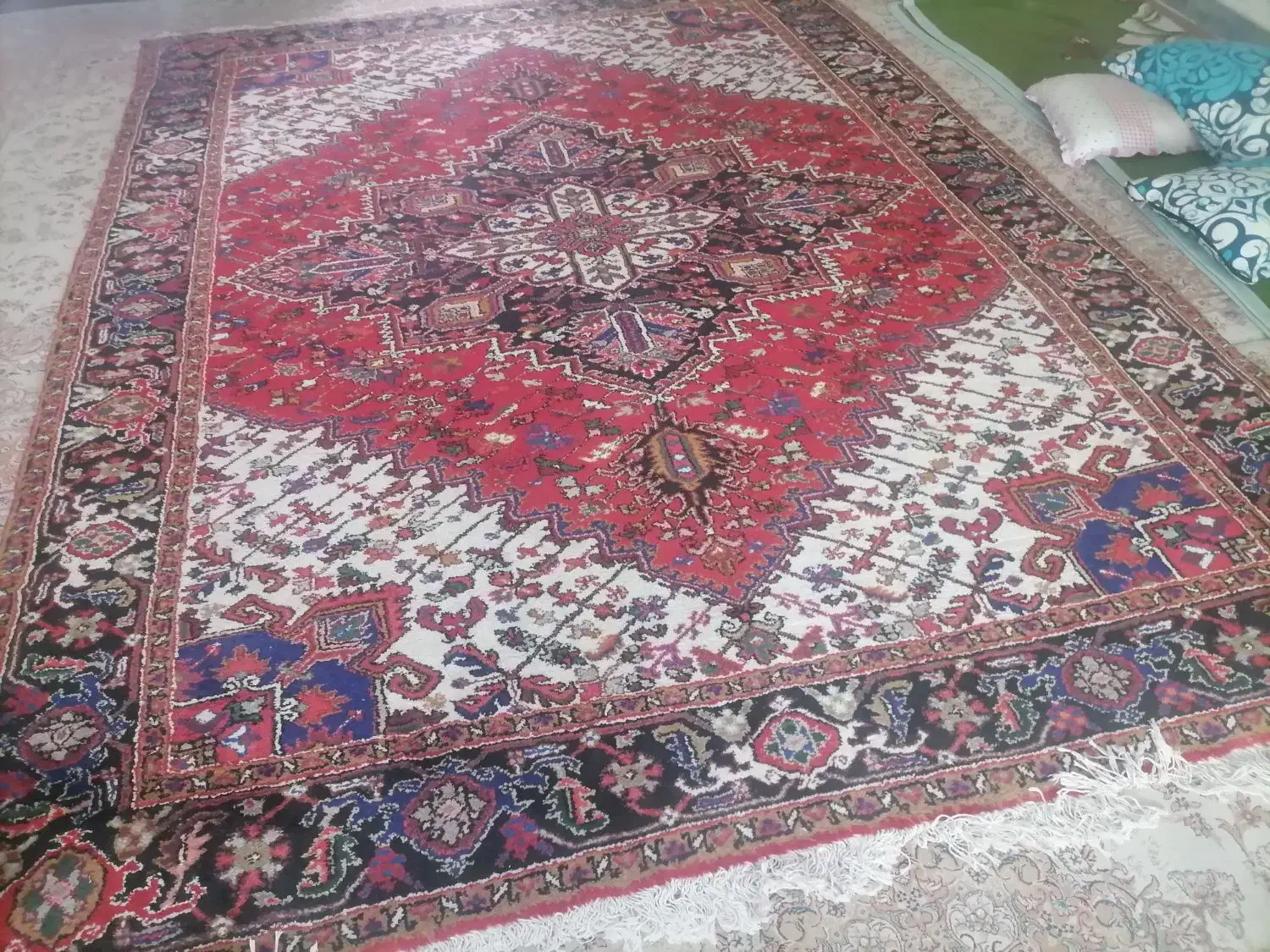 فرش 9 متری دستباف یک تخته|فرش|تبریز, |دیوار