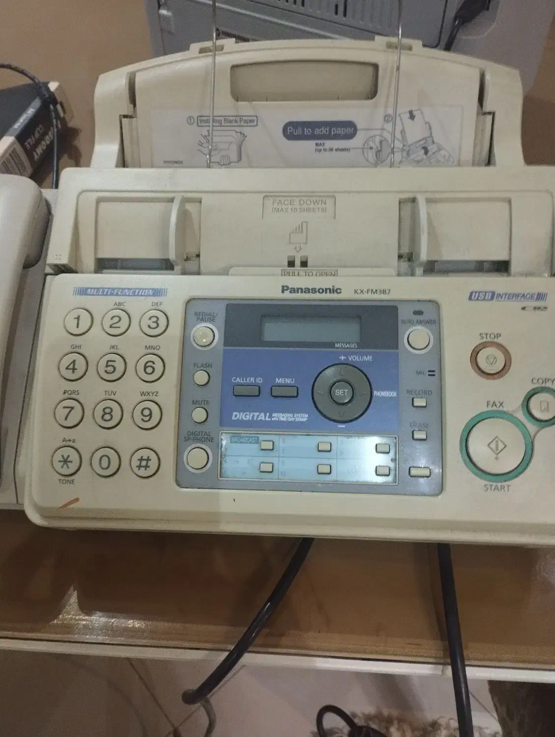 فکس و تلفن پاناسونیک مدل kxfM387|تلفن رومیزی|تهران, امام زاده عبدالله|دیوار